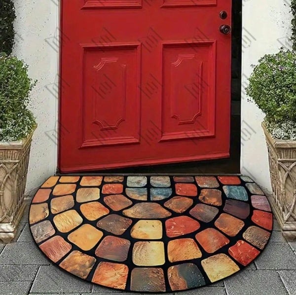 💖Пролетна разпродажба 50% отстъпка💖Полукръгла бохо изтривалка – неплъзгаща се, мека