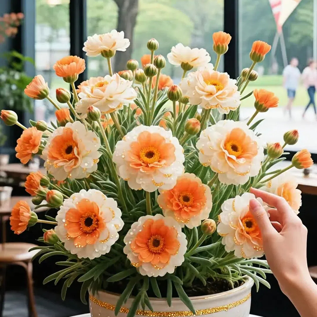 Златна дантелена портулака🌸✨ Брилянтни двойни цветове за безпроблемно лято