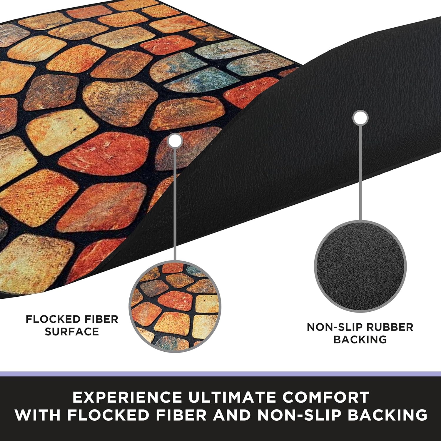 💖Пролетна разпродажба 50% отстъпка💖Полукръгла бохо изтривалка – неплъзгаща се, мека