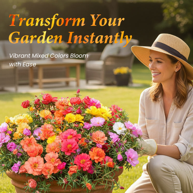 🌹Zmiešané farebné semená dvojkvetej machovej ruže