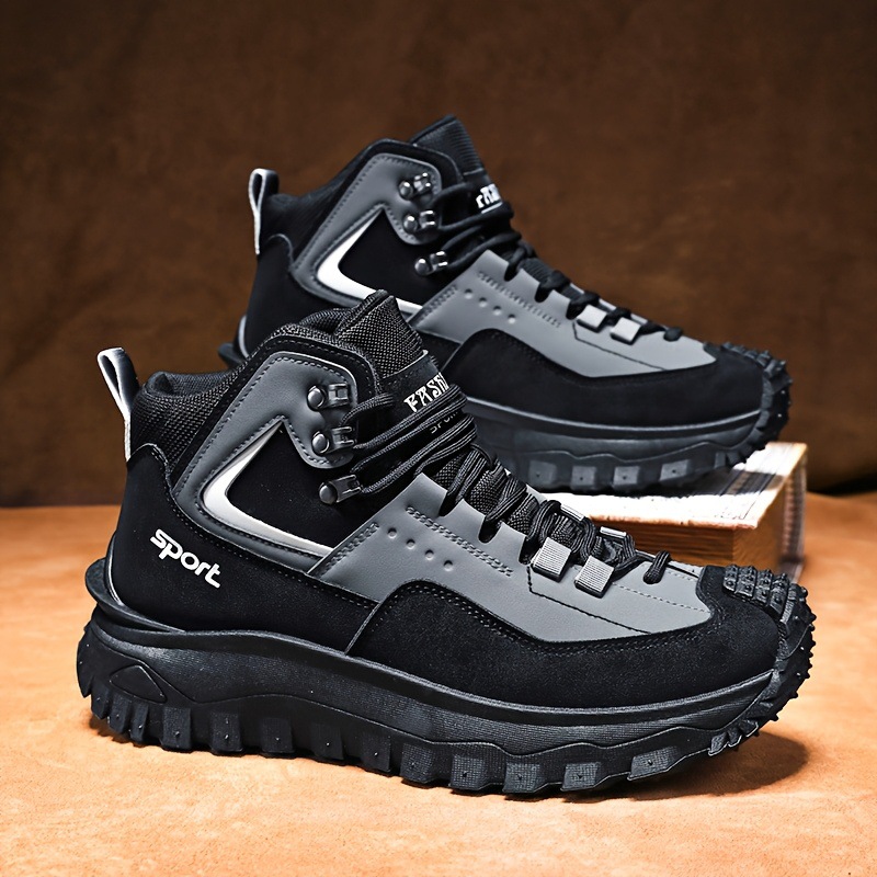 (⏰Разпродажба с ограничено време 70% отстъпка) Мъжки туристически обувки, работни обувки, снежни обувки - водоустойчиви, неплъзгащи се, устойчиви на пробиване и удари; правилна опора на свода и широки пръсти - подходящи за ежедневно носене и приключения н