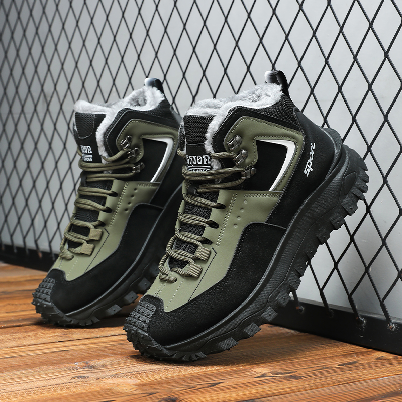 (⏰Разпродажба с ограничено време 70% отстъпка) Мъжки туристически обувки, работни обувки, снежни обувки - водоустойчиви, неплъзгащи се, устойчиви на пробиване и удари; правилна опора на свода и широки пръсти - подходящи за ежедневно носене и приключения н