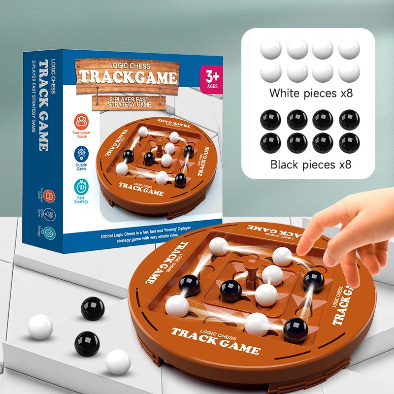 ♟️🌀Комплект за логическа шахматна писта, идеален за 2-4 играчи, предлагащ забавно семейно забавление✨💫