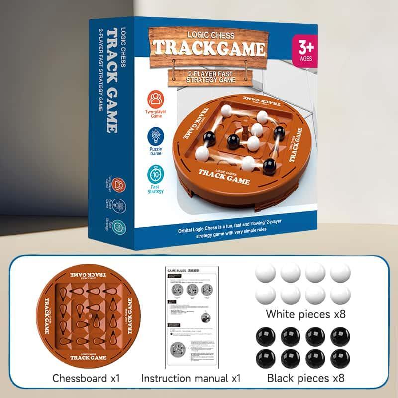 ♟️🌀Комплект за логическа шахматна писта, идеален за 2-4 играчи, предлагащ забавно семейно забавление✨💫