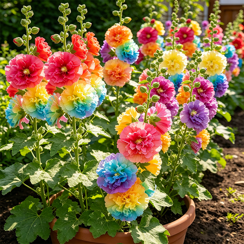 🌈Vzácna dúhová slezovka — Najčarovnejší kvet roka 2026