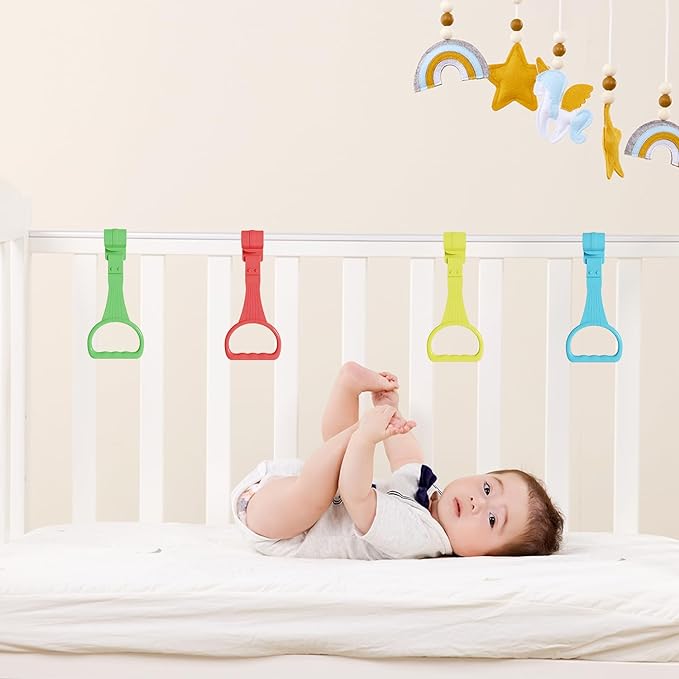 👶🏻4 бр. рингове за бебешка кошара с дръжка за малки деца - 4 цвята