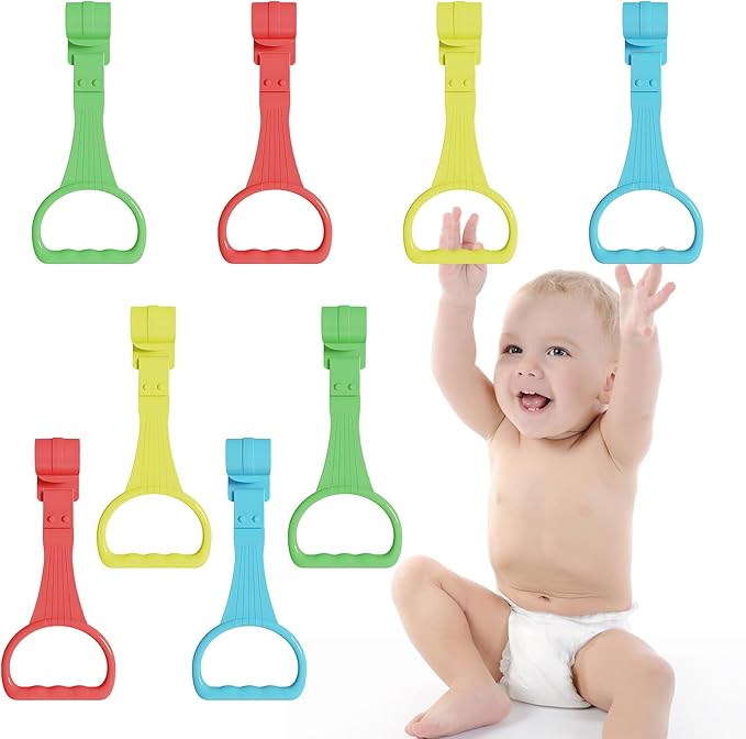 👶🏻4 бр. рингове за бебешка кошара с дръжка за малки деца - 4 цвята
