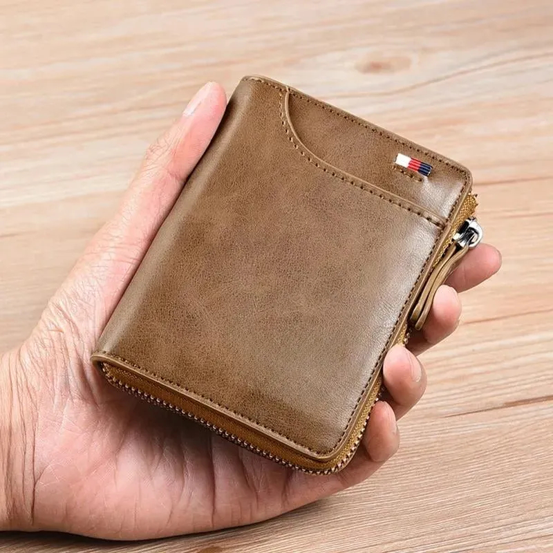 Мъжки портфейл с цип (RFID защитен)