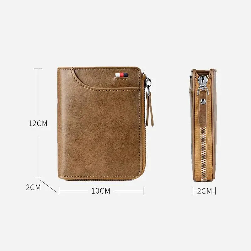 Мъжки портфейл с цип (RFID защитен)