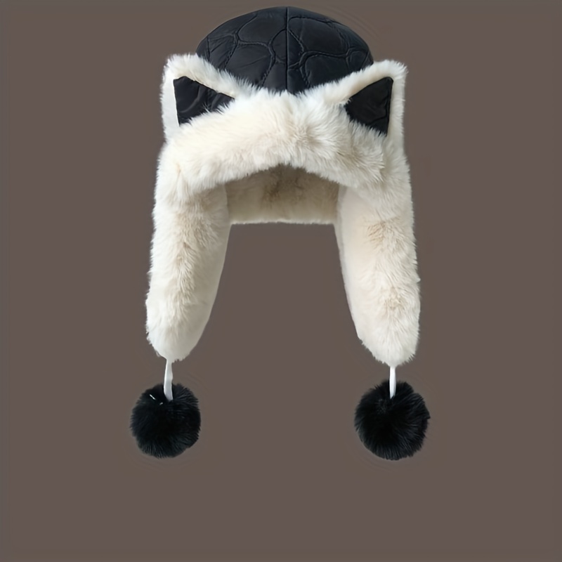 Дамска зимна шапка с лисичи уши