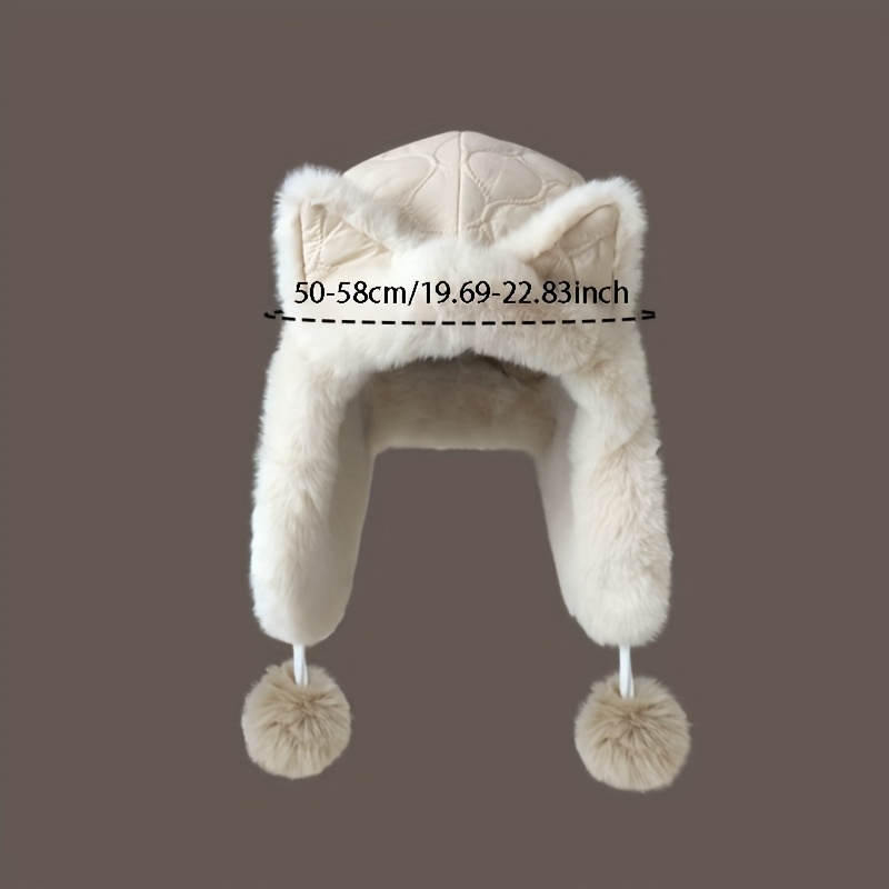 Дамска зимна шапка с лисичи уши