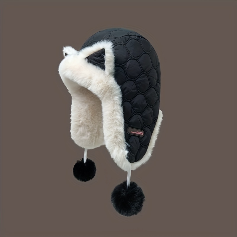 Дамска зимна шапка с лисичи уши