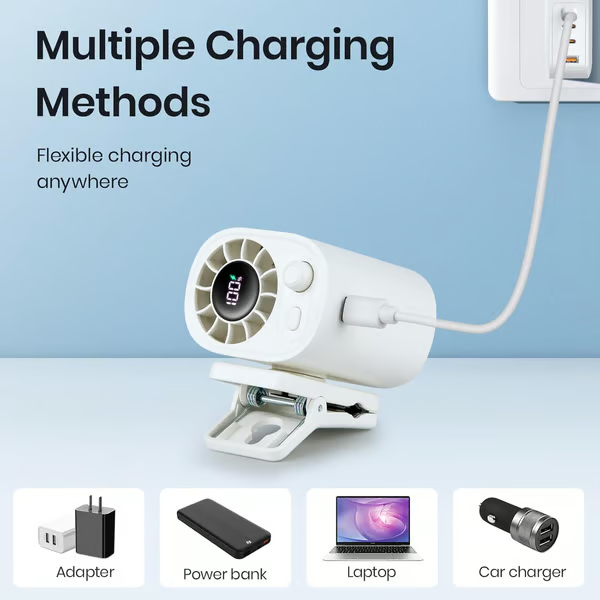 ✨USB презареждащ се мощен охлаждащ вентилатор, най-добрите подаръци