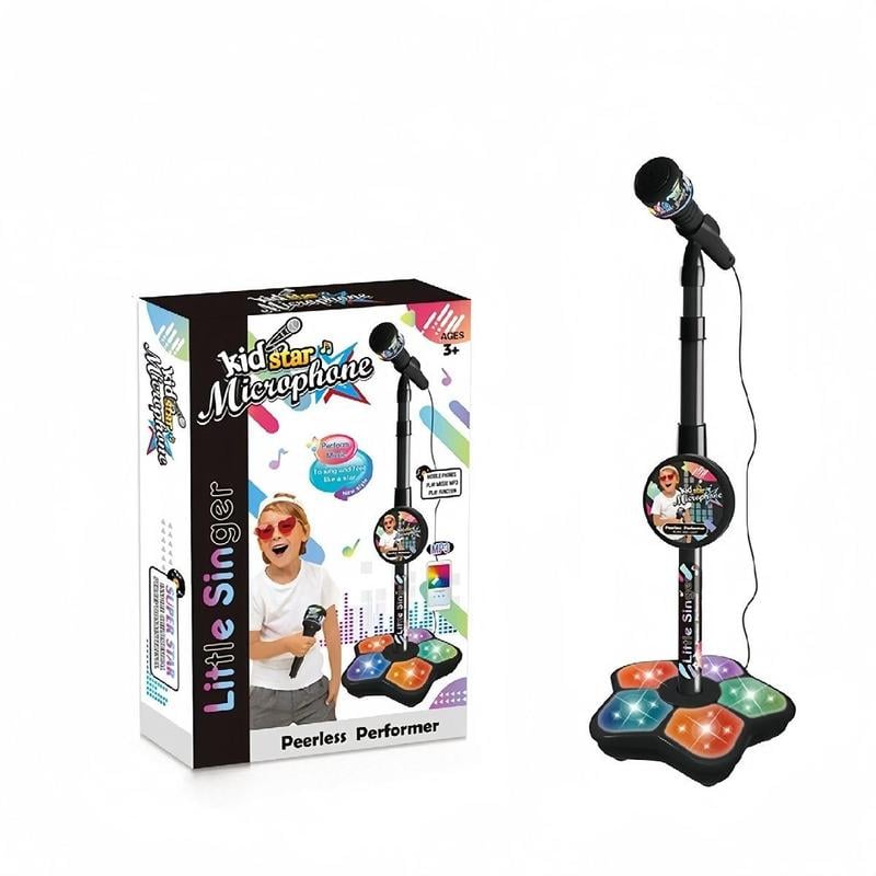 🎁 Играчка микрофон, играчка за караоке със светлини