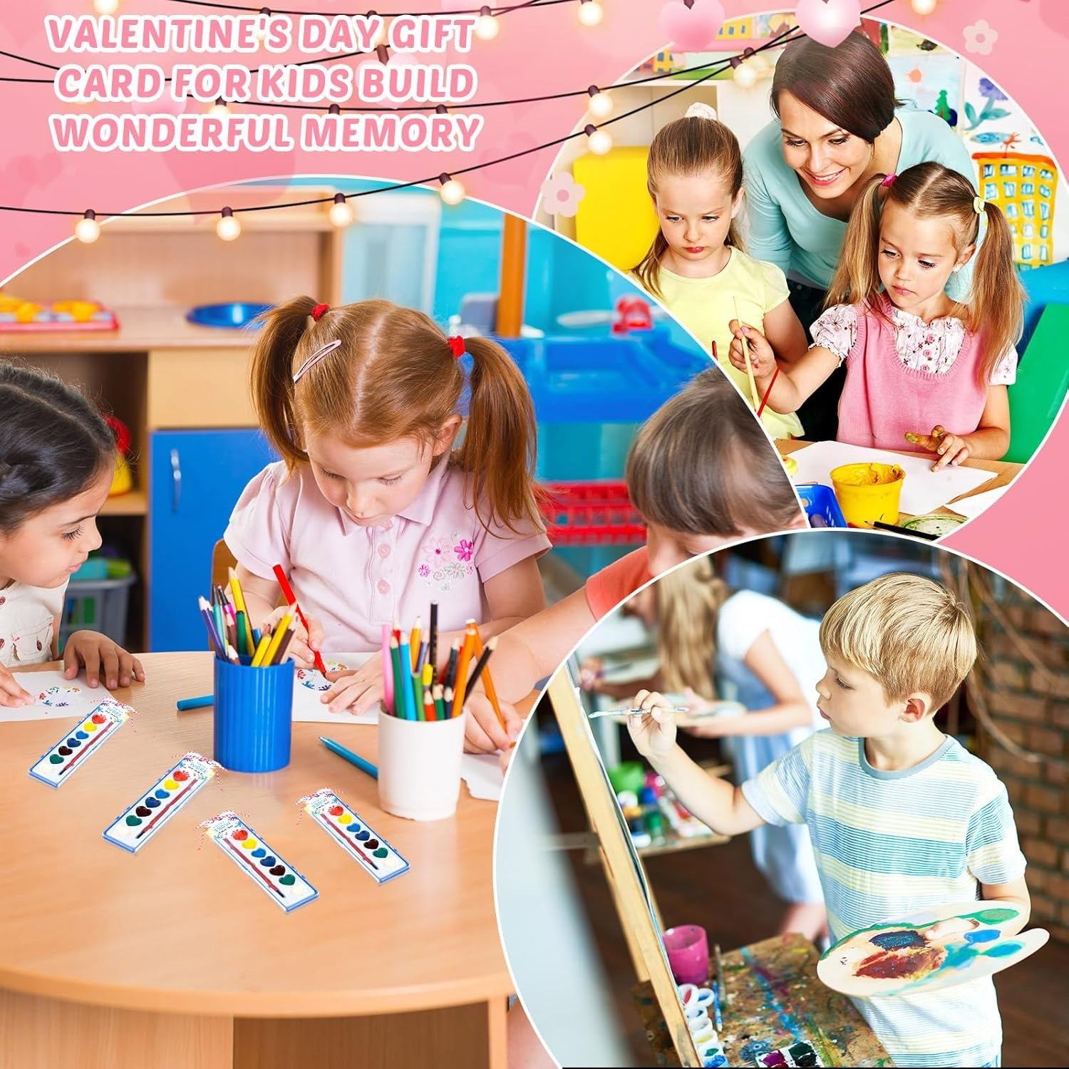💖🎨Мини комплект акварелни бои за Свети Валентин | Романтичен арт подарък