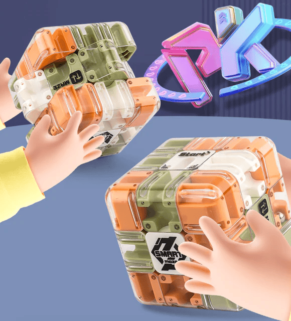 Голям 3D пъзел-куб лабиринт 🧩✨ – Увлекателна играчка за главоблъсканици за деца и възрастни 🧠