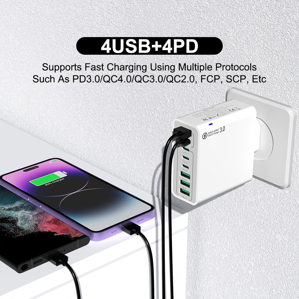 🔥🔥8 в 1 водоустойчиво USB бързо зарядно устройство