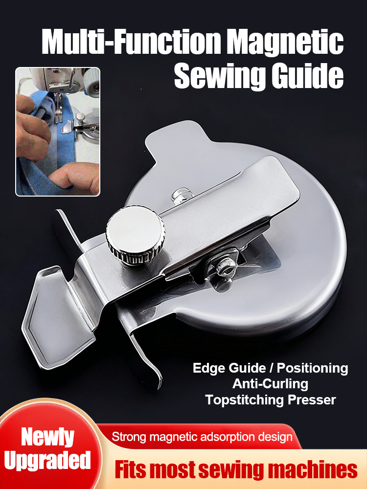 Нов универсален многофункционален магнитен шевен инструмент с магнитна скала, гладачка за ръбове и система против усукване.