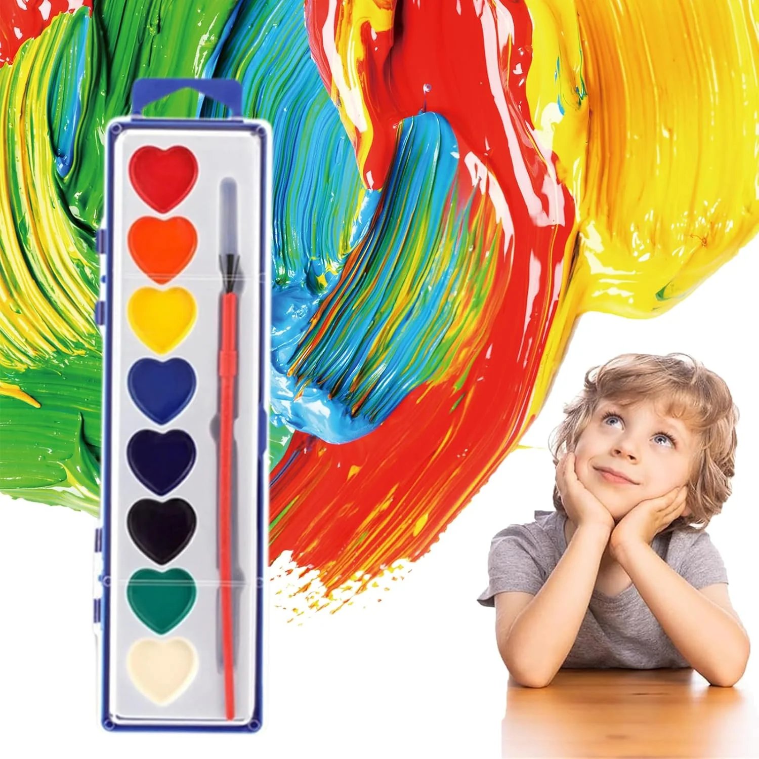 💖🎨Мини комплект акварелни бои за Свети Валентин | Романтичен арт подарък