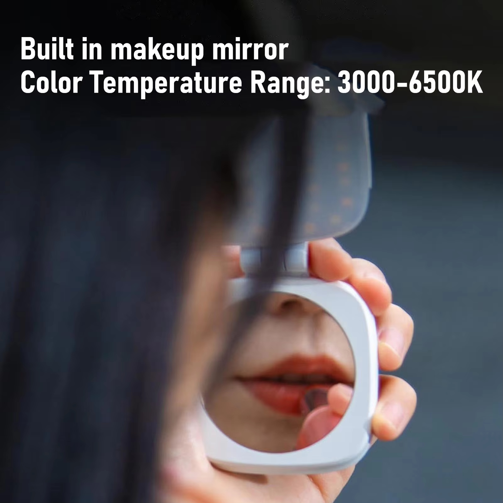 Магнитна лампа за селфита за мобилен телефон, преносимо огледало за грим, сгъваема джобна лампа с LED светлина