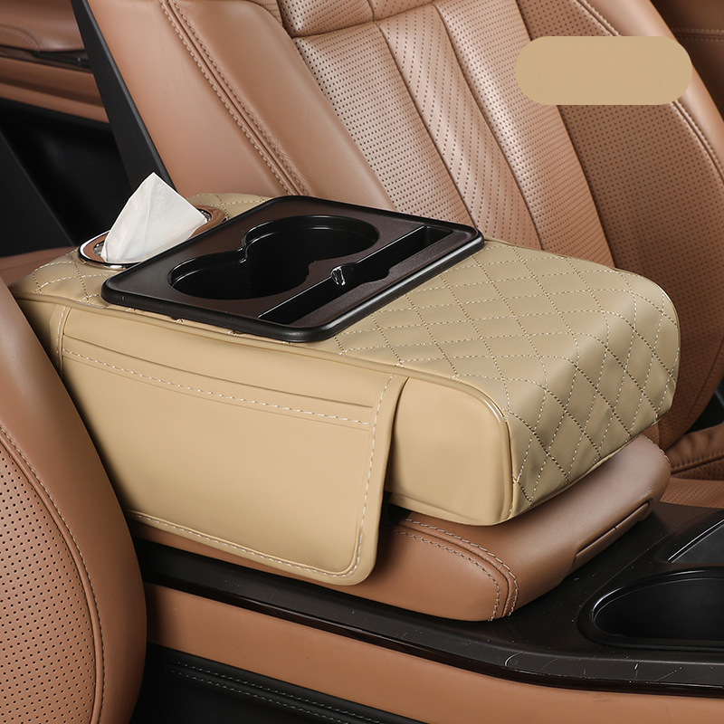 Многофункционална подложка за подлакътници от изкуствена кожа за автомобили