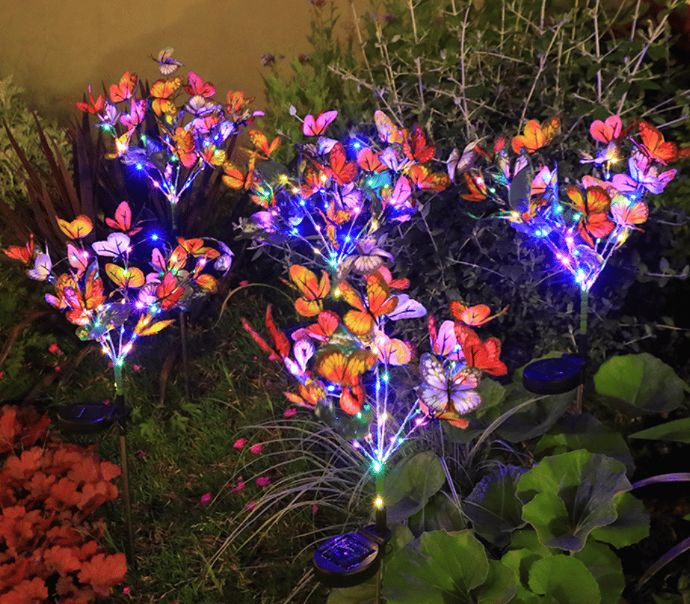 🦋Слънчеви външни лампи тип пеперуда💐