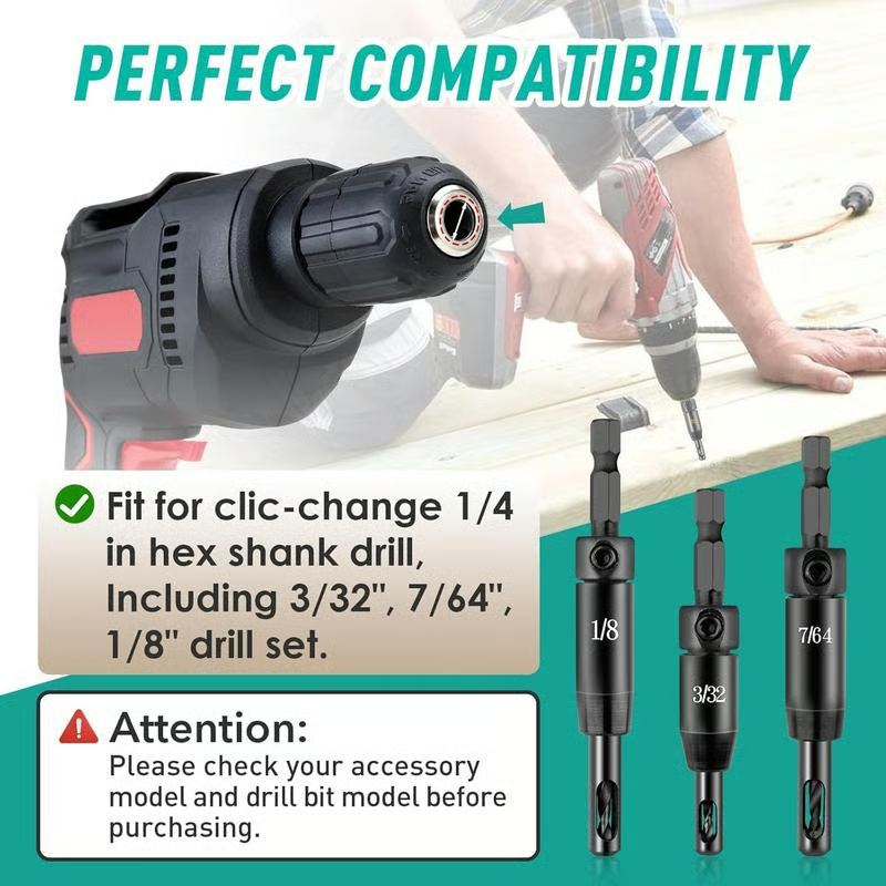🔥Limited Time 49% Off✨2026 Upgraded Self Centering Drill Bit Set Vix Bits(4PCS)