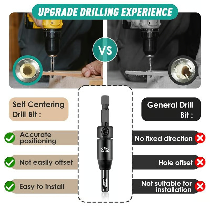 🔥Limited Time 49% Off✨2026 Upgraded Self Centering Drill Bit Set Vix Bits(4PCS)