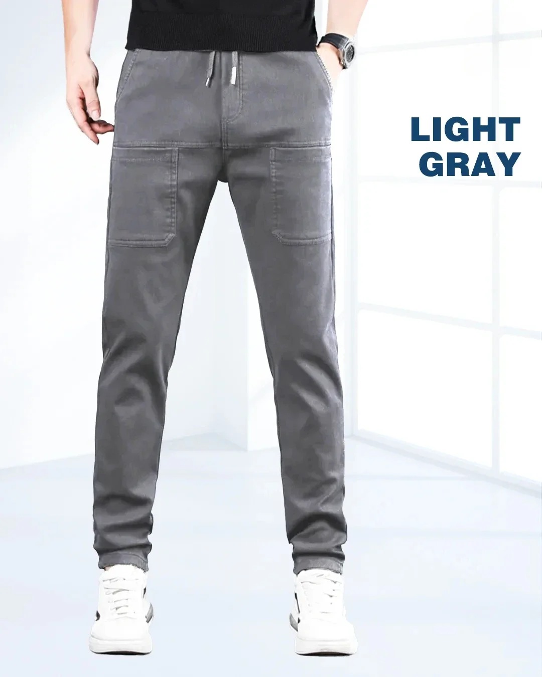 Високо еластични карго панталони с много джобове