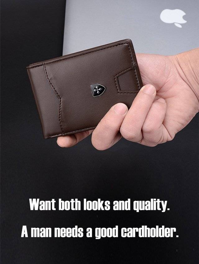 Минималистичен портфейл от въглеродни влакна с защита от кражба за множество карти