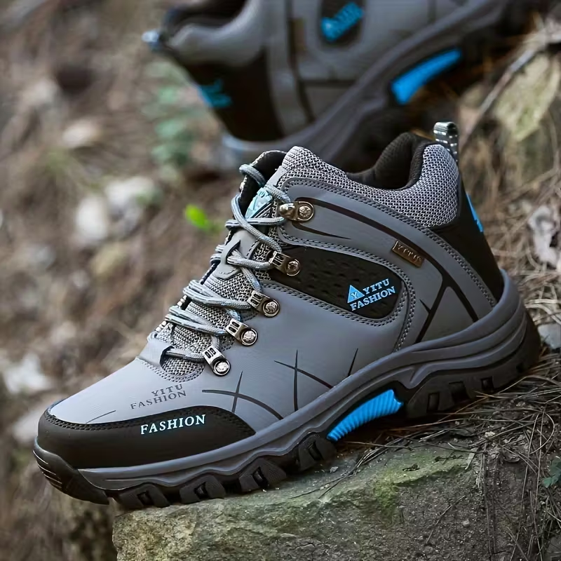 Herren Retro-Wanderschuhe Handgenäht - Orthopädische Fußgewölbeunterstützung, Breite Zehenbox, Wasserdicht Atmungsaktiv, Rutschfest Leicht | Für Wandern & Autofahren