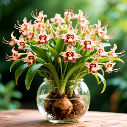 🐵💮 Cibuľky opičej orchidey – môžu rásť v pôde aj hydroponicky 💧🌱