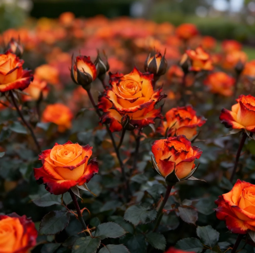 🔥🌹Firestorm – Розата, която разцъфтява като огън във вашата градина