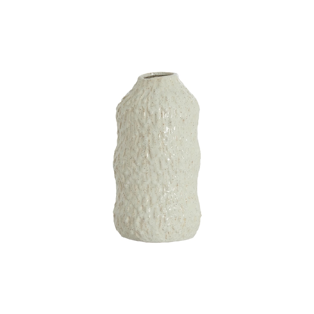 Organic Textured Speckled Ceramic Vase - Handcrafted Stoneware Bud Vase-eohardware.com