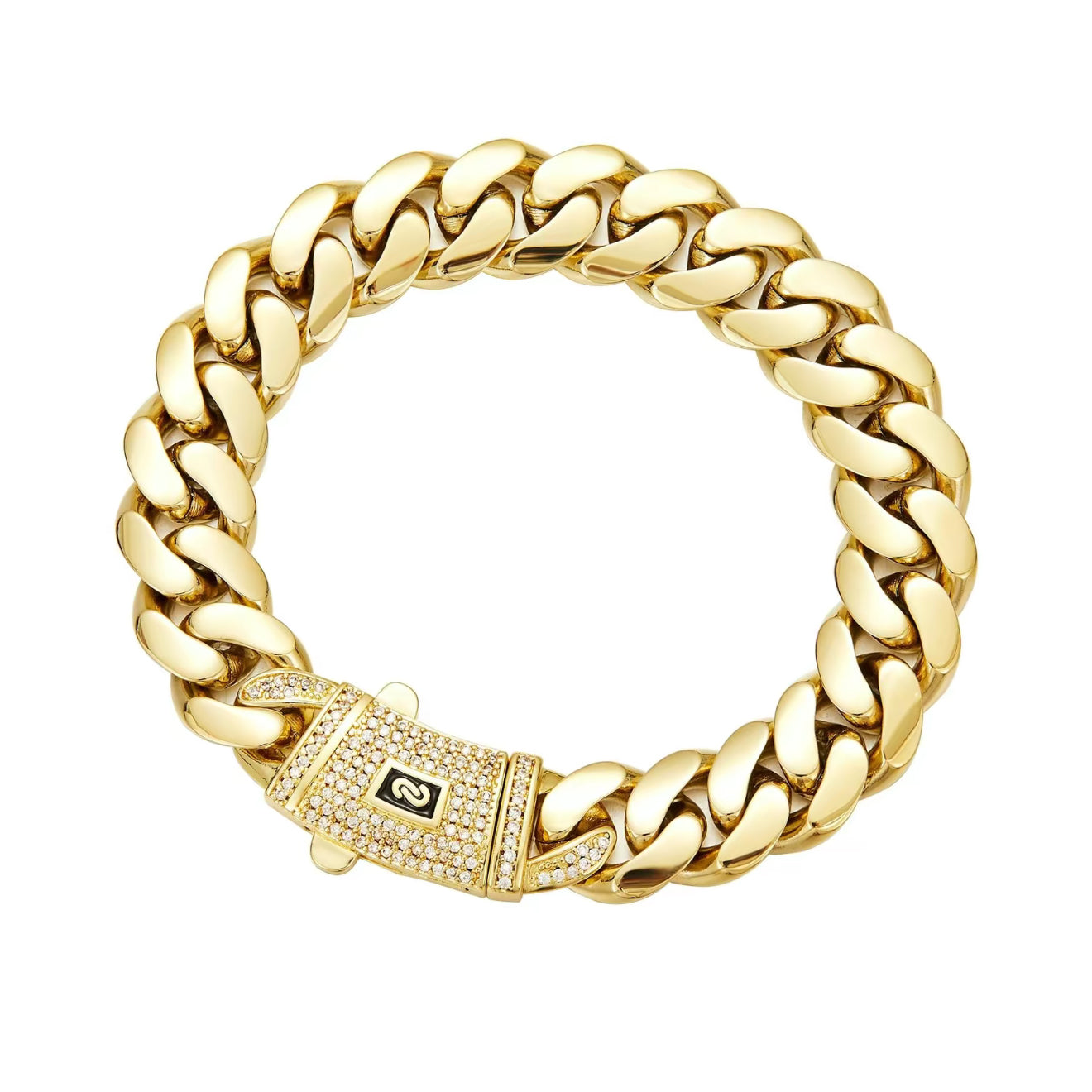 Cuban Chain Necklace/Bracelet ?C 14K Gold Plated, "S" Logo