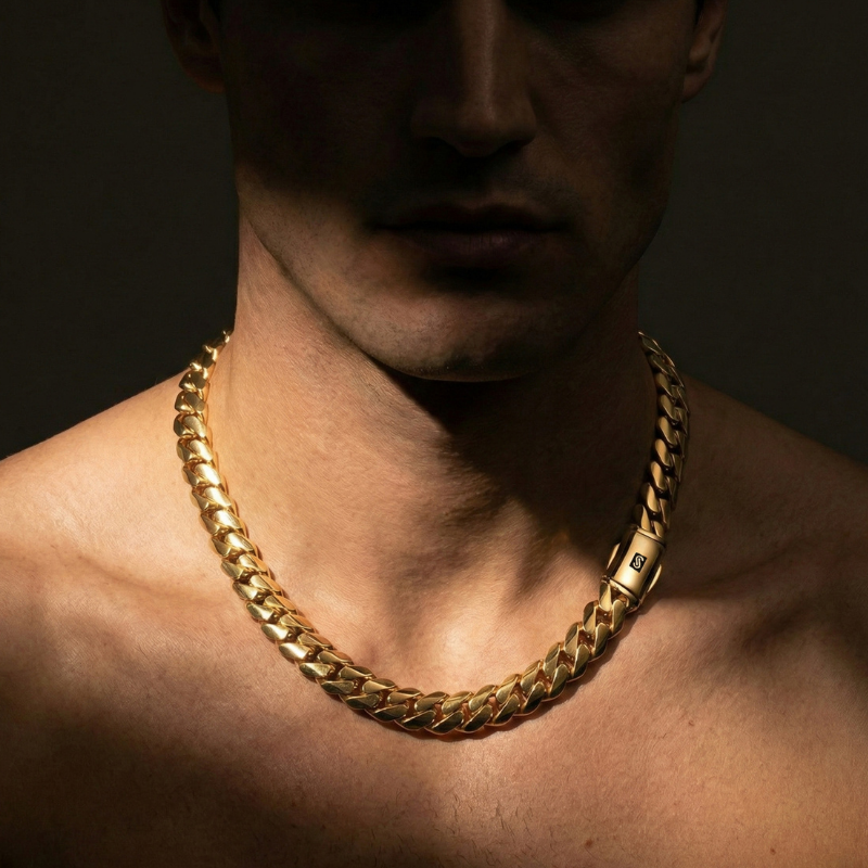 Men's Necklace - Monaco Chain CLASSIC Plain