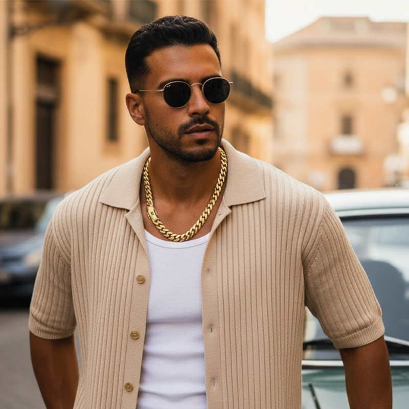 Men's Necklace - Monaco Chain CLASSIC Plain