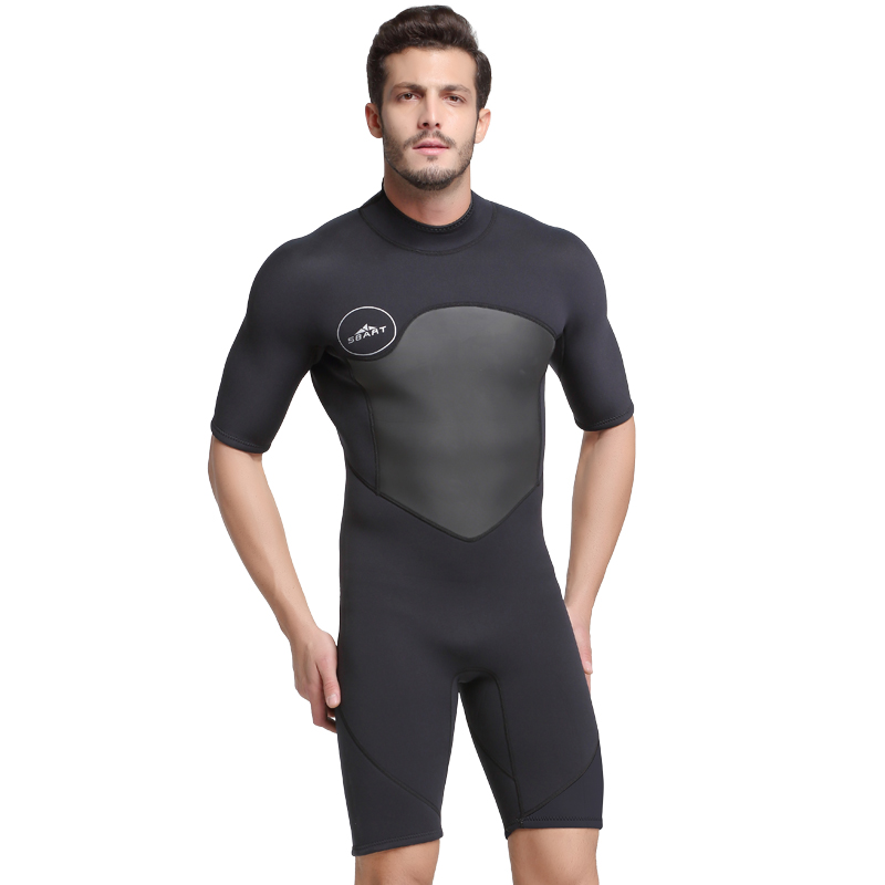 Sbart Short Sleeve Wet Suit 2mm Neoprene Diving Suit Spring Diving Surfing Wetsuit With Back Zipper-SBART SPORTS