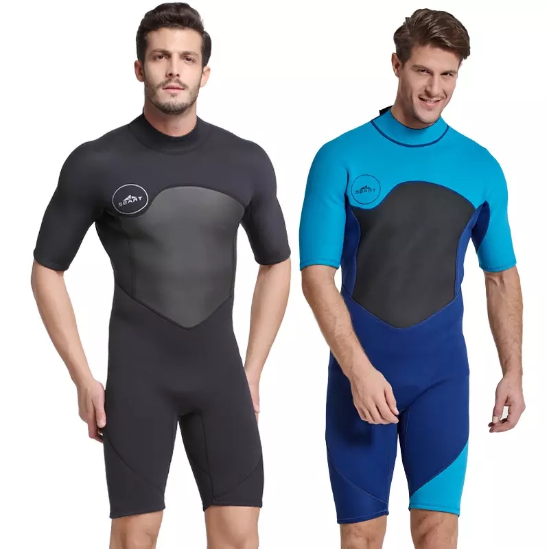 Sbart Short Sleeve Wet Suit 2mm Neoprene Diving Suit Spring Diving Surfing Wetsuit With Back Zipper-SBART SPORTS