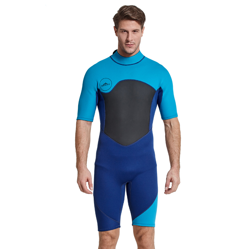 Sbart Short Sleeve Wet Suit 2mm Neoprene Diving Suit Spring Diving Surfing Wetsuit With Back Zipper-SBART SPORTS