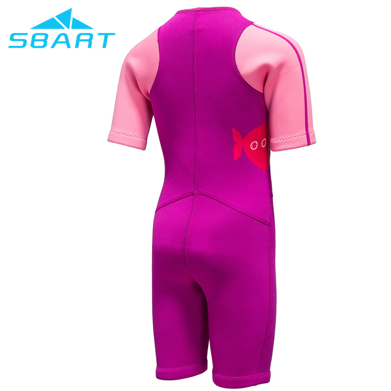 SBART Children Wetsuit 2mm Neoprene Diving Suit Upf50+ Short Sleeve Wet Suit Keep Warm Soft Wetsuit For Kid Water Sport-SBART SPORTS