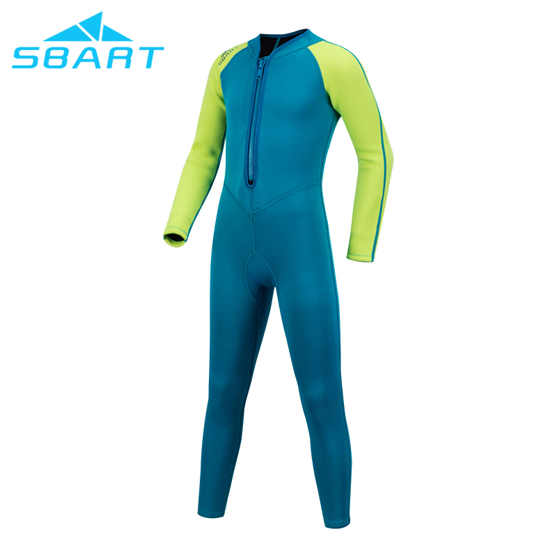 Sbart Children 2MM Wet Suit Full Body Back Zipper Diving Suit Neoprene Swimming Diving Surfing Wetsuit for Kids-SBART SPORTS