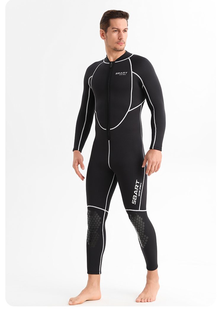3mm Front Zip Fleece Lined Neoprene Wetsuit for Men & Women – Easy