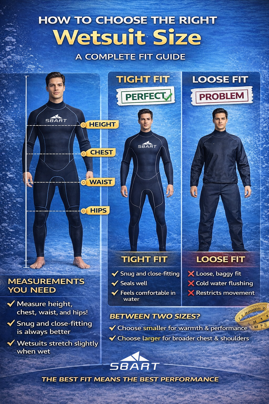 how to choose the right wetsuit size