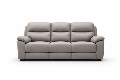 Polyester Three-Seater Recliner Sofa Gray 225cm