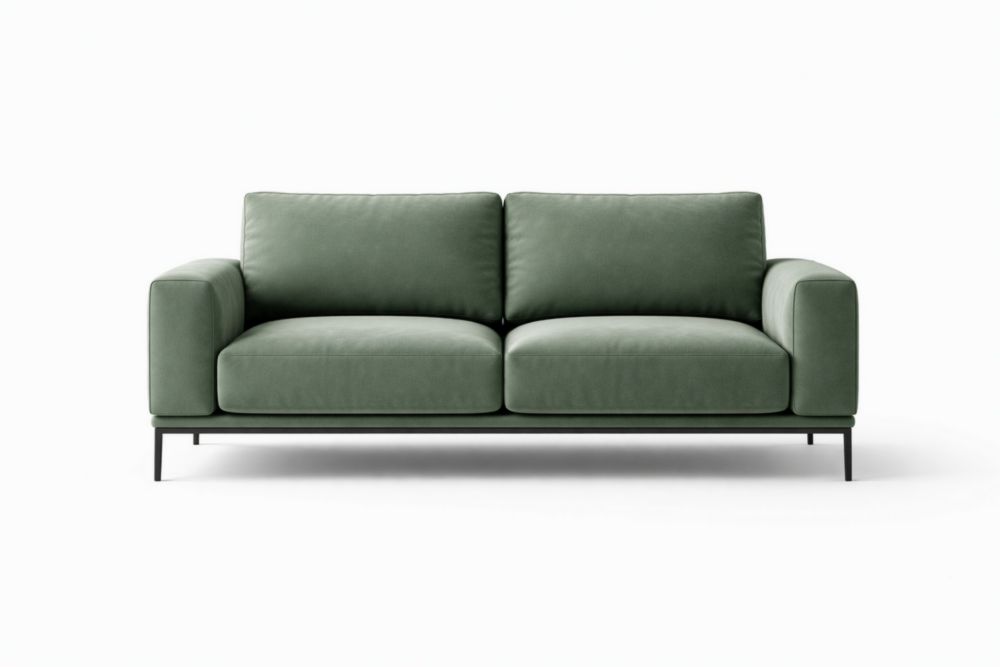 Green Polyester Two-Seater Sofa 150cm
