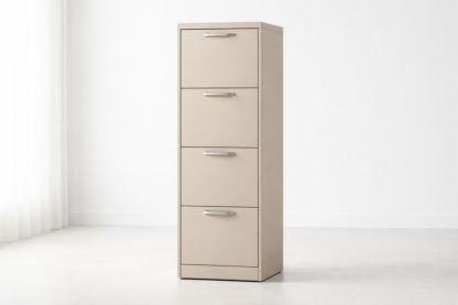 Beige 4-Drawer Vertical Steel Filing Cabinet