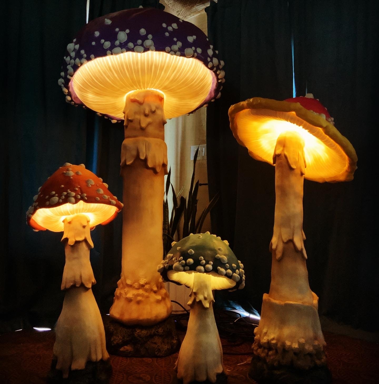 🍄Handmade LED Glowing Mushroom Art Decorations Crafts