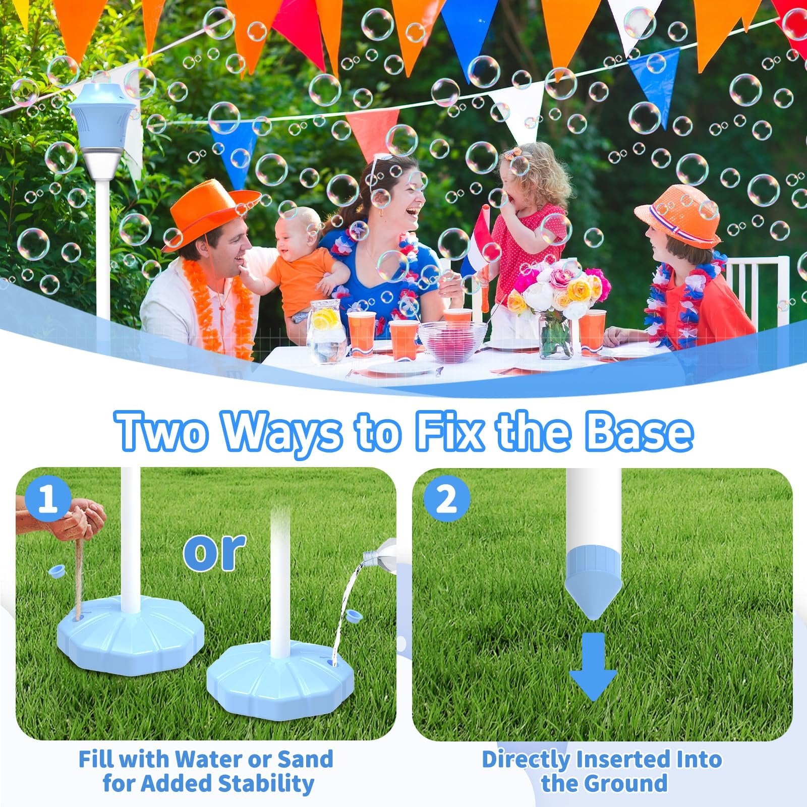 🏆#1 Bestseller - 🫧 Automatic Standing Bubble Maker – Create a Magical Bubble Storm in Seconds✨