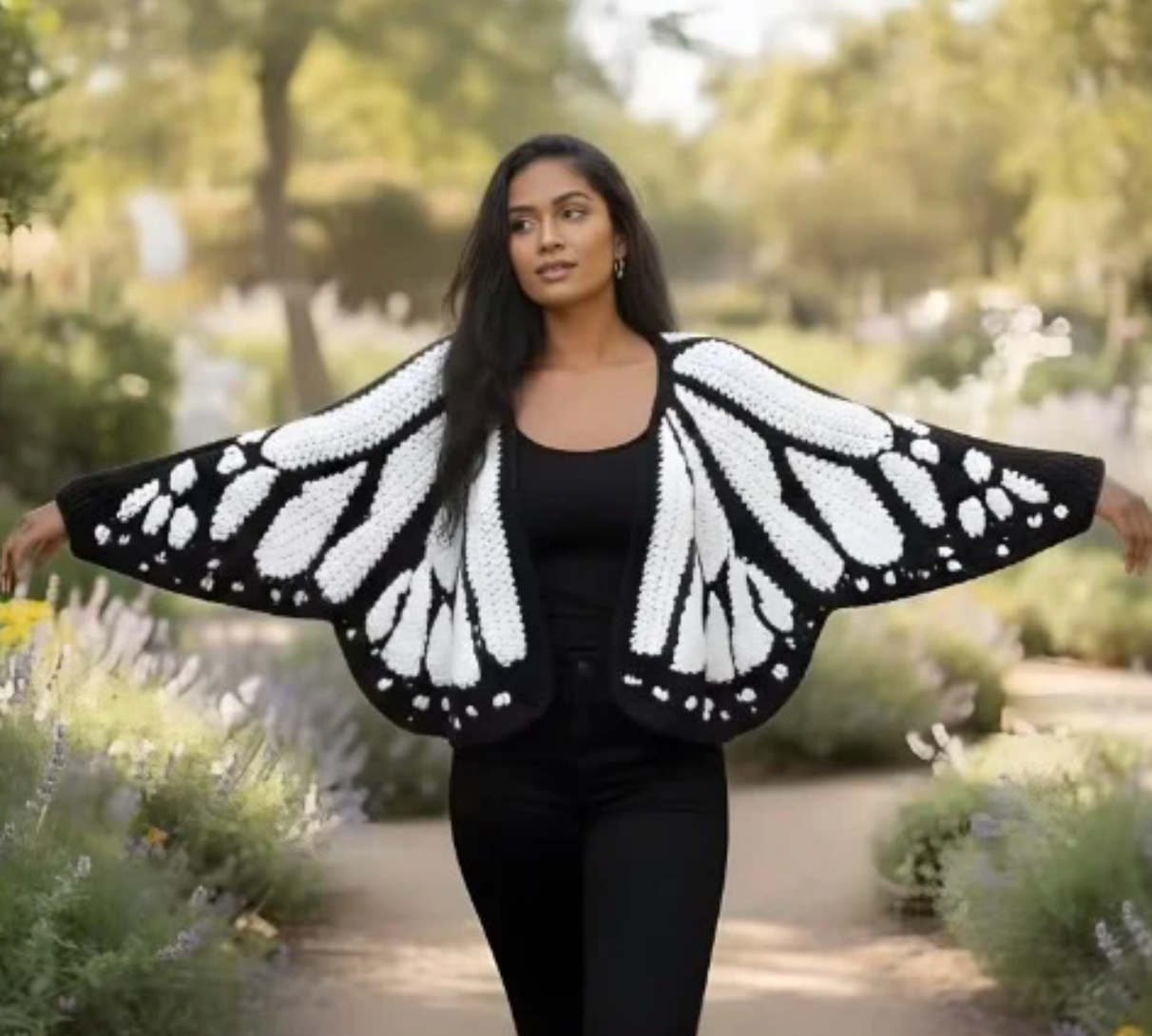 The "Unloved" Handmade Butterfly Cardigan | 100% Hand-Crocheted Monarch Wings 🦋